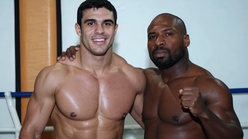 Vitor Belfort e Darrel Gholar foram companheiros de treino (Foto: Reprodução/Instagram/Marcelo Alonso)