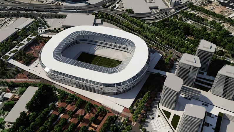 Projeto do estádio do Flamengo no Gasômetro (Foto: Reprodução)