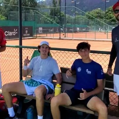 Jovem de 15 anos celebra treinos com João Fonseca e mira carreira