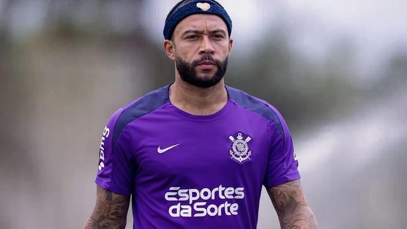 Memphis Depay em último treino do Corinthians (Foto: Rodrigo Coca / Corinthians)