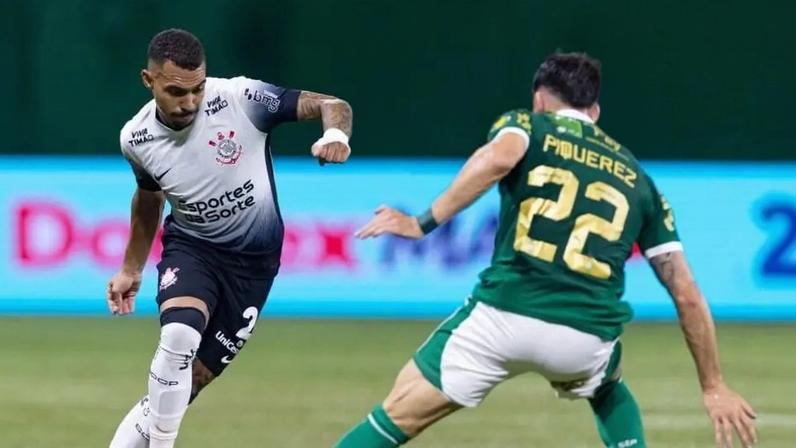 Matheuzinho em jogo diante do Palmeiras (Foto: Rodrigo Coca/ Agência Corinthians)