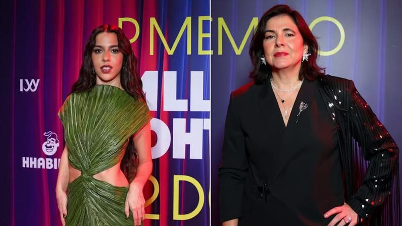 Marina Sena, Rômulo Estrela e Roberta Miranda no Prêmio Multishow 2025 — Foto: Victor Chapetta/BrazilNews