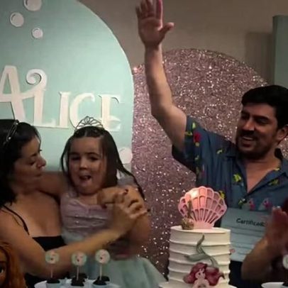 Marcelo Adnet e Patricia Cardoso comemoram 5 anos da filha Alice