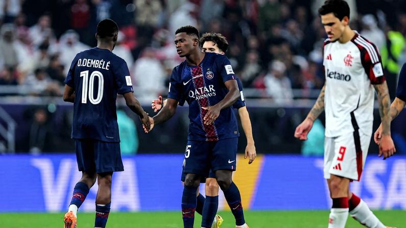 Dembélé em PSG x Flamengo — Foto: Mohamed Farag - FIFA/FIFA via Getty Images