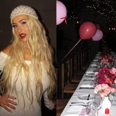 Christina Aguilera celebra 45 anos em mansão com fotos e vídeos