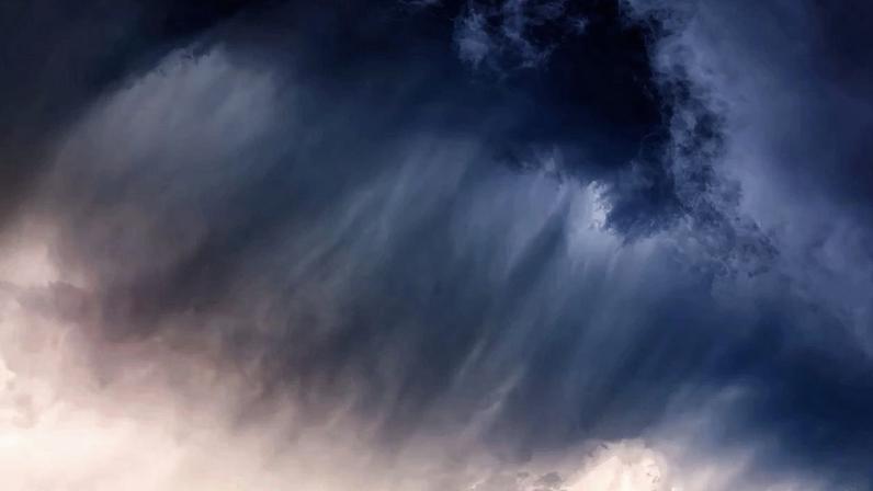 Severe Rain and Dark and Dramatic Storm Clouds