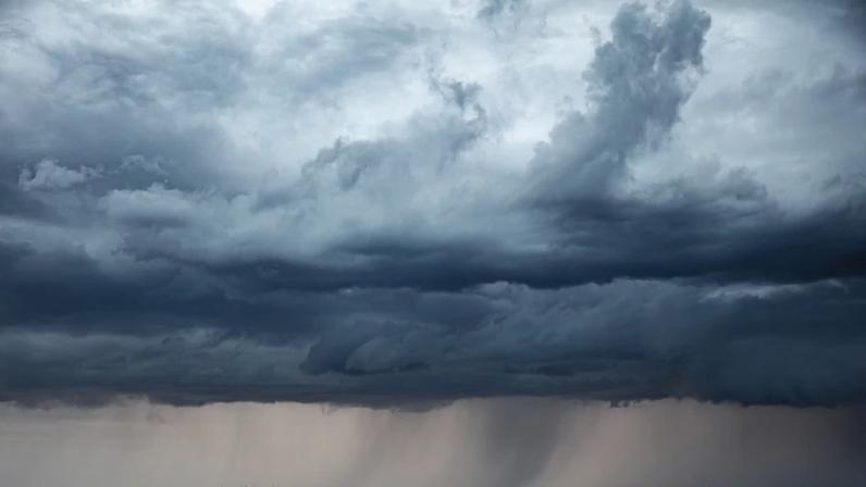 Stormy sky and rain. apocalypse like