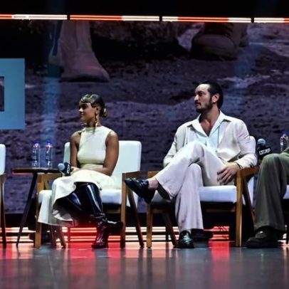 Allan Souza Lima, Alice Carvalho, Xamã e Thainá Duarte em painel de Cangaço Novo