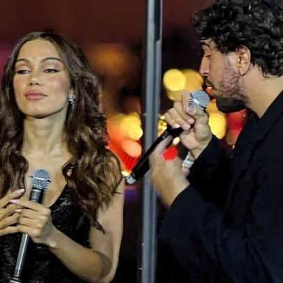 Anitta usa look brilhante durante gravação de DVD de Nattan em Las Vegas