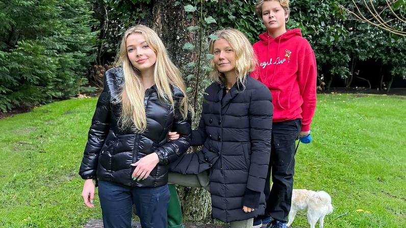 Gwyneth Paltrow revealed her kids’ reactions to photos of her kissing Timothée Chalamet filming “Marty Supreme.” gwynethpaltrow/Instagram