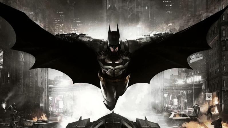 Batman flying over his Batmobile. © Warner Bros / Kotaku