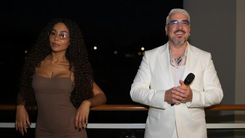 Giovanna Jacobina no navio de Belo — Foto: Thiago Melo/Reprodução/Instagram e Lucas Ramos / Brazil News
