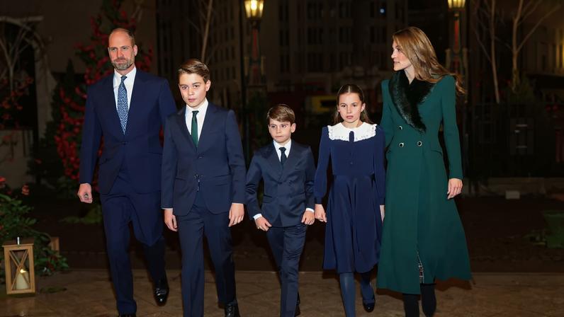 Prince William and Kate Middleton’s three kids looked all grown up at Friday’s “Together at Christmas” carol service. POOL/AFP via Getty Images