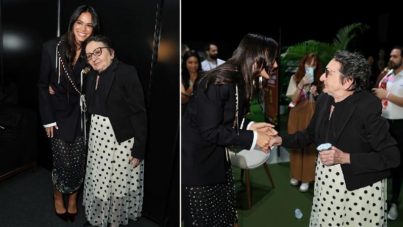 Bruna Marquezine e Tânia Maria — Foto: Lucas Ramos/Brazil News