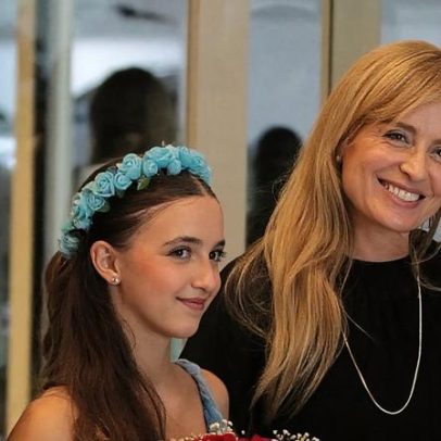 Angélica aparece em evento da filha Eva com Huck e Benício