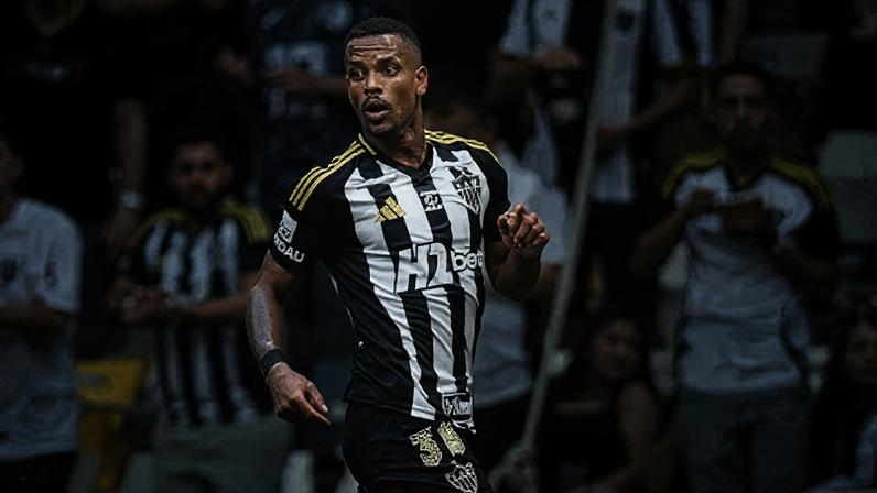Caio Paulista em campo pelo Atlético-MG; Jogador jogou pelo Galo em 2025 emprestado pelo Palmeiras