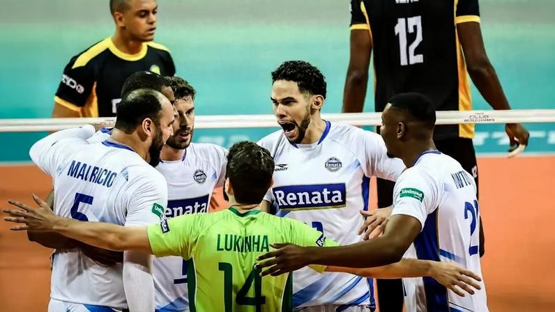 Campinas x Praia Clube no Mundial de Clubes masculino de vôlei (Foto: Volleyball World)