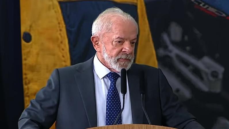 1 de 1 Lula durante evento de lançamento da CNH do Brasil — Foto: Reprodução/EBC