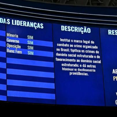 Senadores que garantiram votação unânime do PL antifacção