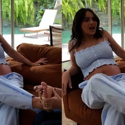 Grávida Rafa Kalimann sofre susto com farpa no pé