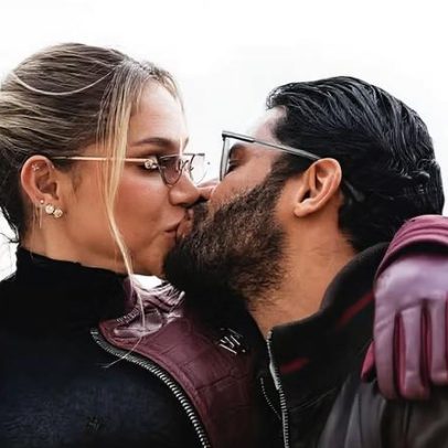 Hulk publica álbum de fotos com a esposa em clima romântico