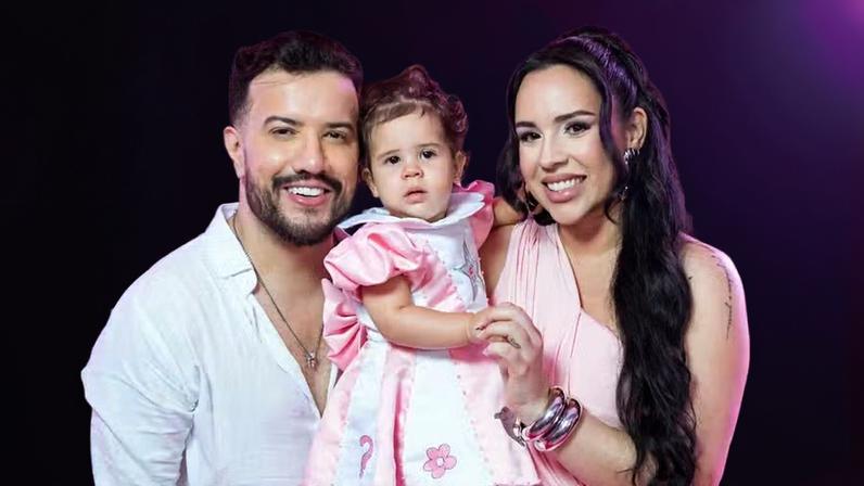 Victor Hugo, dupla com Diego, celebra 1 ano da filha, Elisa — Foto: Wesley Faria
