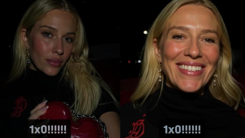 Karoline Lima com bolsa de 'amuleto da sorte' do Flamengo — Foto: Reprodução/Instagram