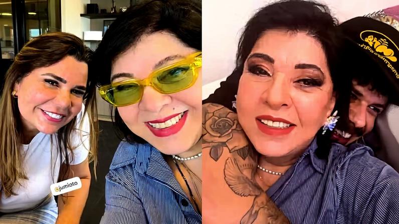 Roberta Miranda posa com a mãe de Gustavo Miotto após romance com Zé Felipe