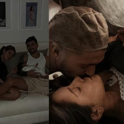 Arrascaeta posa com esposa e filho recém-nascido e celebra férias