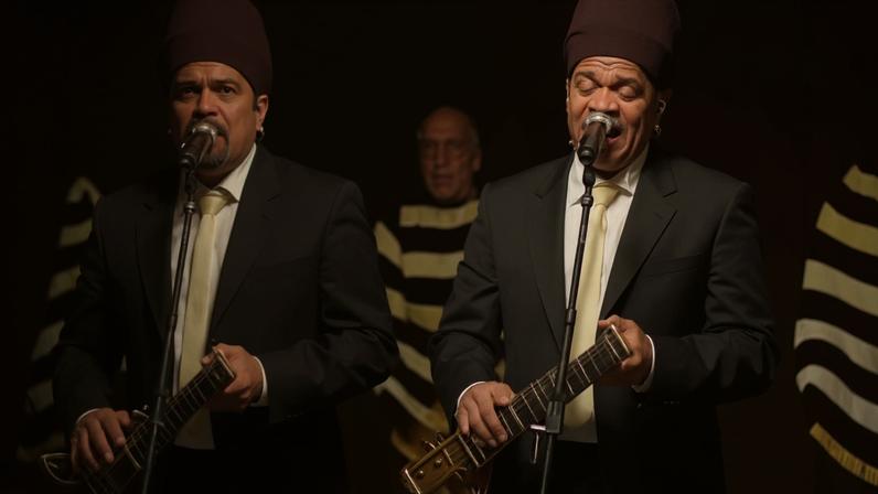 Carlinhos Brown tocando pandeiro e cantando — Foto: Reprodução/Instagram