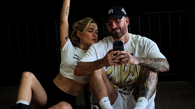 Karoline Lima e Léo Pereira treinam juntos