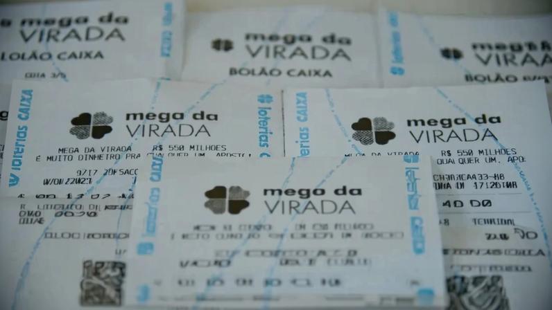 Bilhete da Mega da Virada. Foto: Tomaz Silva/Agência Brasil