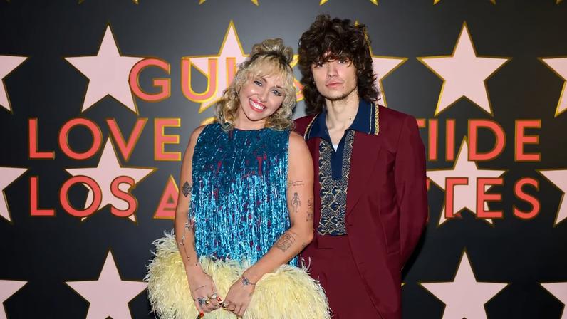 Miley Cyrus soft-launched her relationship with Maxx Morando in November 2021 by including him in a carousel of snaps shared via Instagram. Getty Images for Gucci