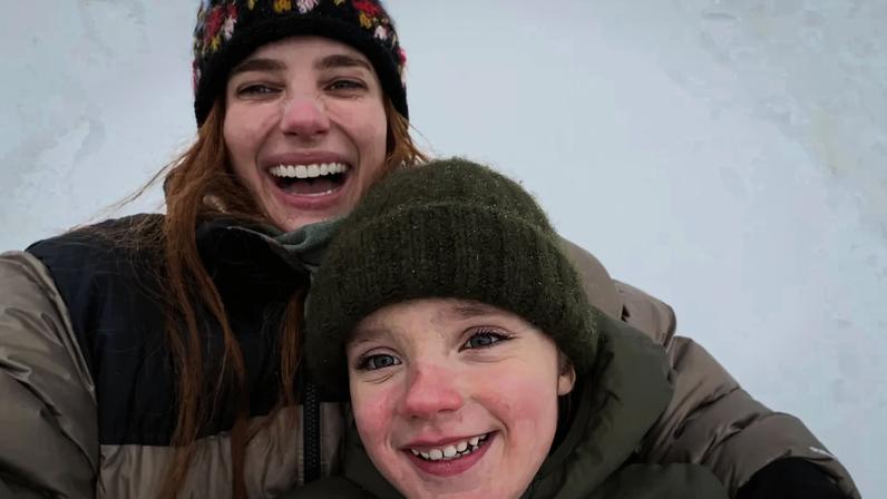 Emma Roberts shared rare pics of her with her 4-year-old son, Rhodes, enjoying the holidays together.