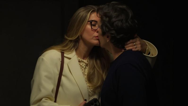 Rebecca Gayheart packed on the PDA in a rare moment with her billionaire boyfriend, Peter Morton.