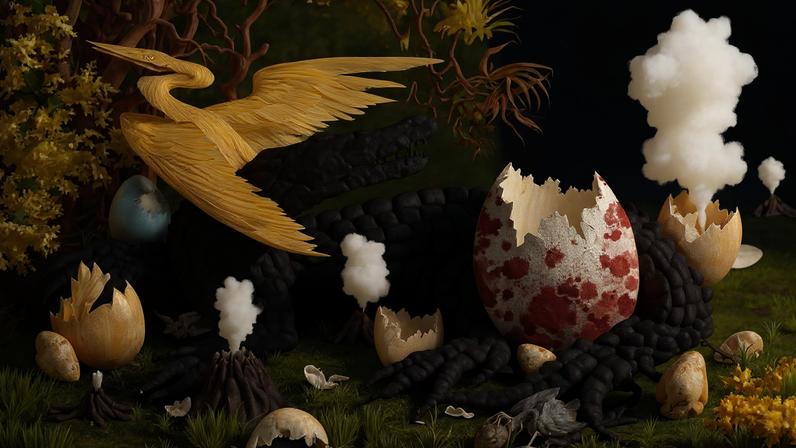 Untitled (2025) by Kat Lyons from her show at Marquez Art Projects; the Kentucky-born artist frequently paints animals from memory, reinforcing the idea of the natural world being seen through a human lens