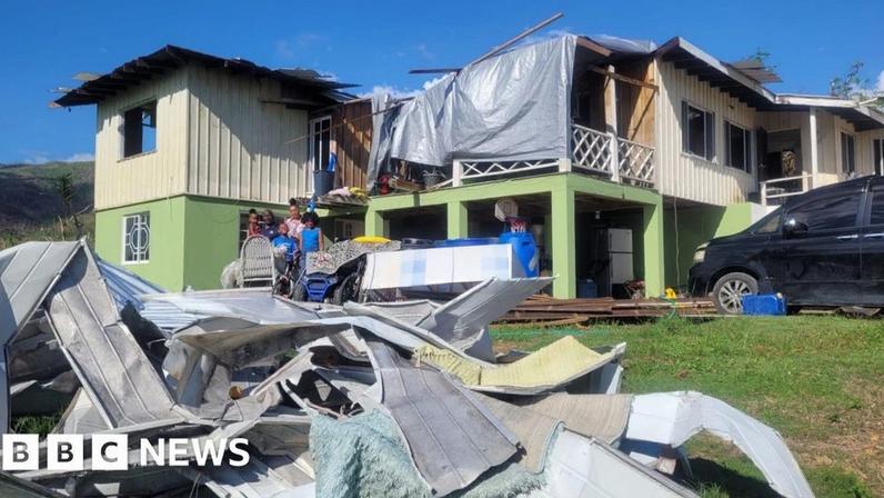The family lost everything in the storm, including their 100-year-old home