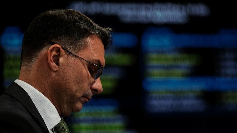 A indicação de Flávio Bolsonaro para disputa presidencial tem gerado debates entre os próprios apoiadores de Bolsonaro. Foto: Saulo Cruz/Agência Senado