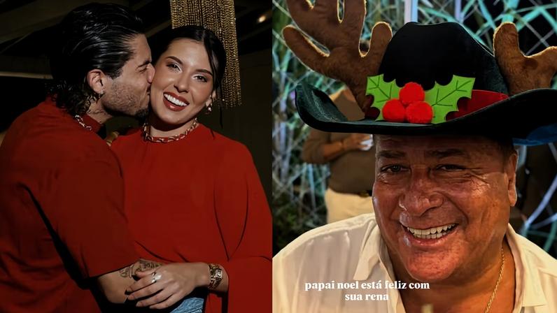 Zé Felipe, Ana Castela e Leonardo — Foto: Reprodução/ Instagram