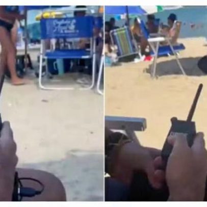 Argentino usa dispositivo ilegal para silenciar caixa de som em praia no Brasil