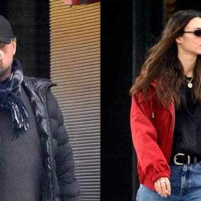 Leonardo DiCaprio se esconde de paparazzi em passeio com Vittoria Ceretti