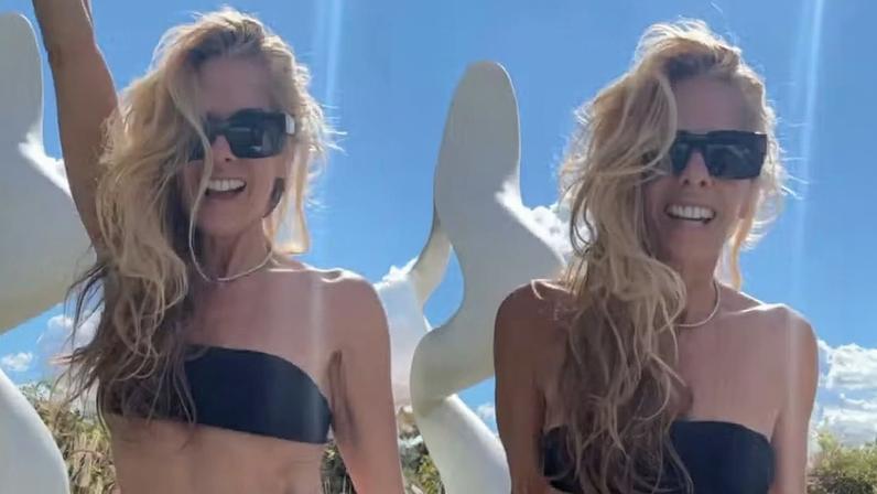 Adriane Galisteu curte dia de sol com direito a dancinha — Foto: Reprodução/Instagram