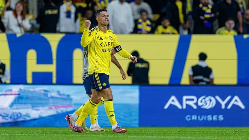 Cristiano Ronaldo em Al-Nassr x Al-Okhdood — Foto: Getty Images