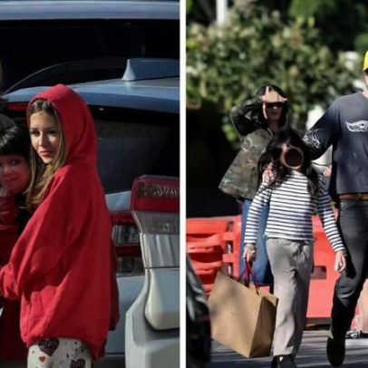 Ryan Gosling e Eva Mendes são vistos passeando com as filhas em clique raro