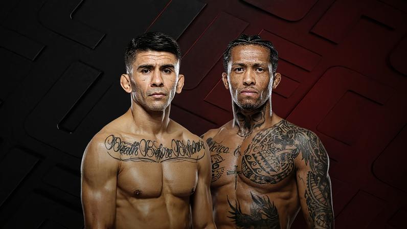 Arte anunciando a luta entre Mario Bautista e Vinicius "LokDog" Oliveira no UFC Vegas 113; evento acontece dia 7 de fevereiro de 2026, no UFC Apex. (Divulgação)