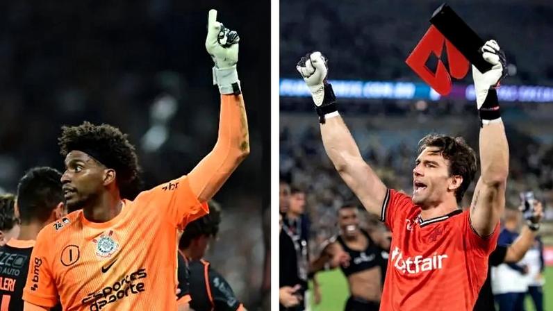 Hugo Souza e Léo Jardim foram heróis nas semifinais (Fotos: Delmiro Junior/Photo Premium/Gazeta Press/)