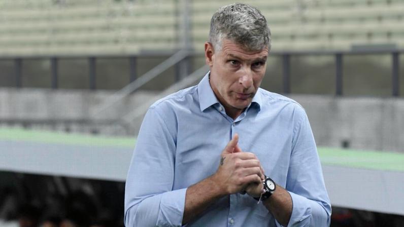 Palermo, técnico do Fortaleza, em vitória do clube contra o Flamengo (Caio Rocha/O Fotografico/Gazeta Press)