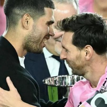 Alcaraz, torcedor do Real Madrid, acompanha premiação de Messi na Flórida