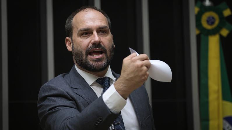 O deputado federal Eduardo Bolsonaro (PL-SP). Foto: Zeca Ribeiro/Câmara dos Deputados