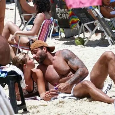 Jesus Luz é fotografado em praia do Rio em clima de romance